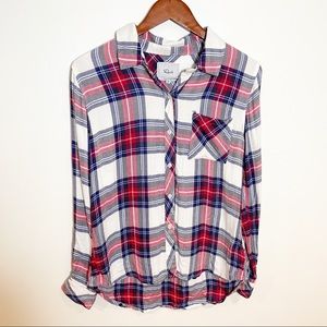 RAILS Plaid Hunter Long Sleeve Button Down Red XS